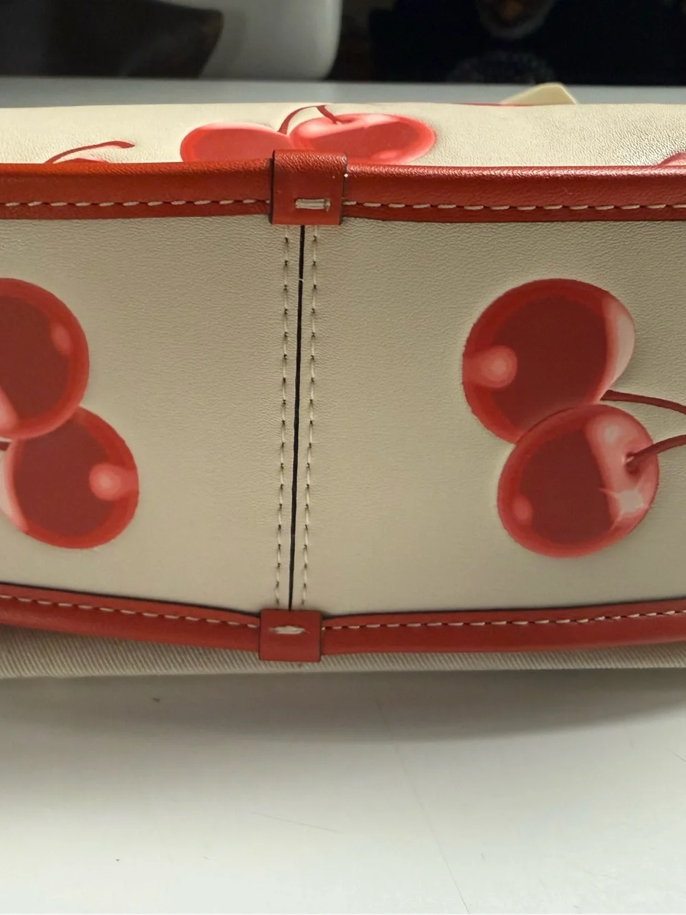 Coach Coachtopia Cherry Print Crossbody Bag Leather CL754 Red & Cream Rare